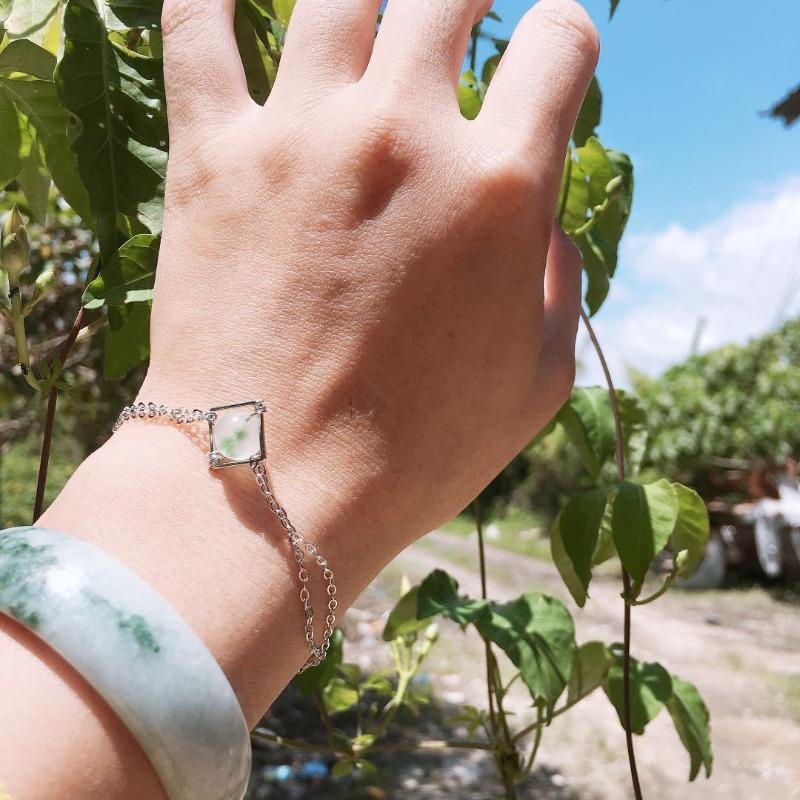 Handmade Cube Jade Bracelet