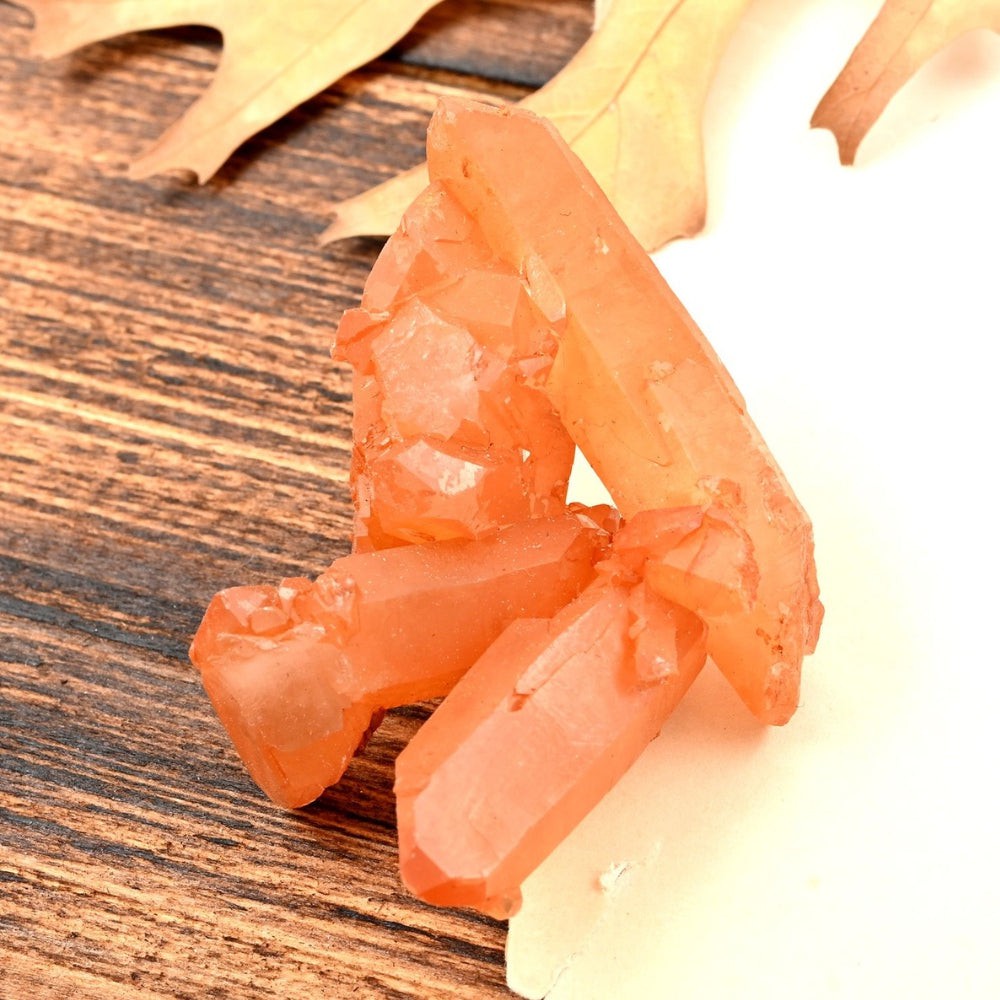 Tucson Findings - Tangerine Quartz Crystal Cluster
