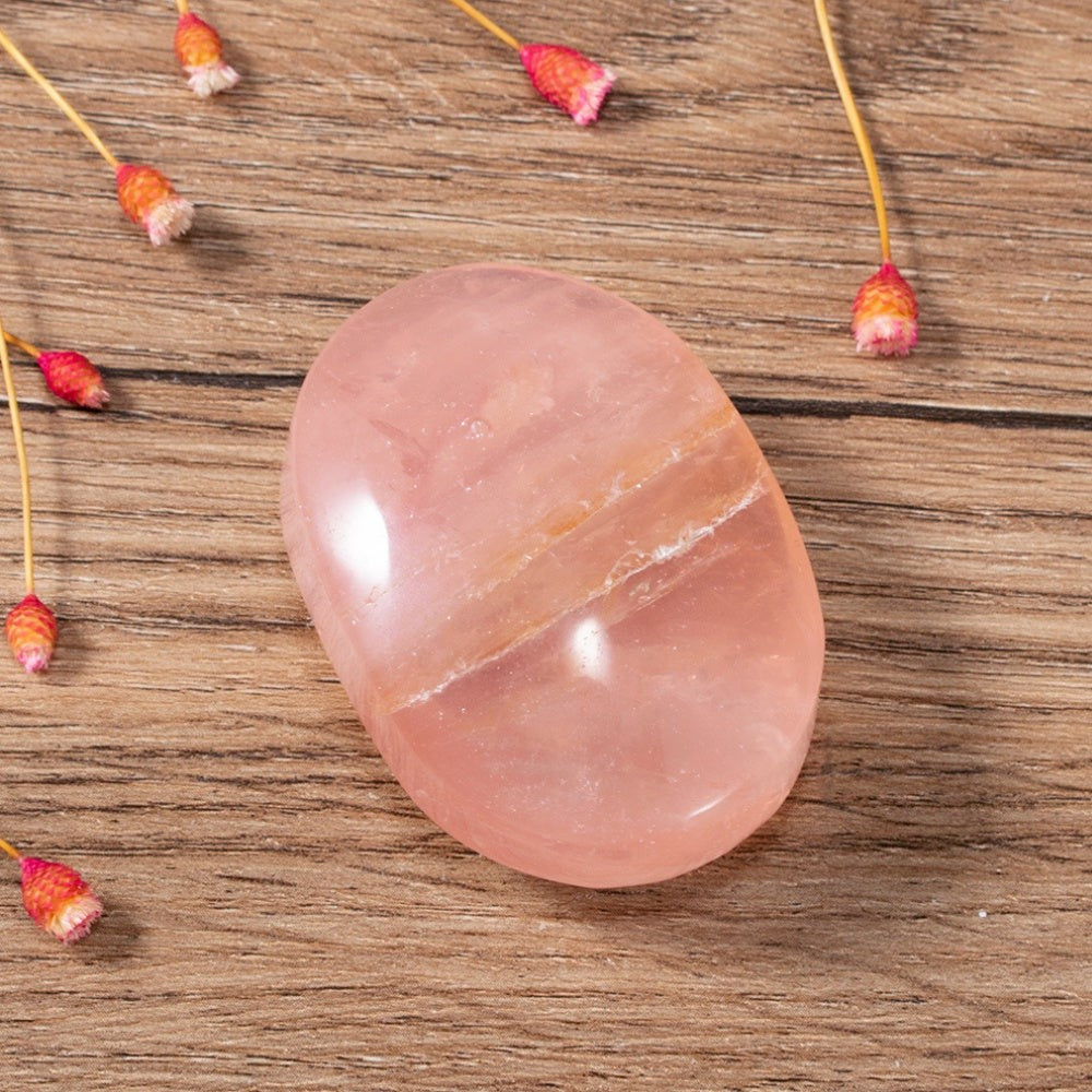 Rose Quartz Palm Stone