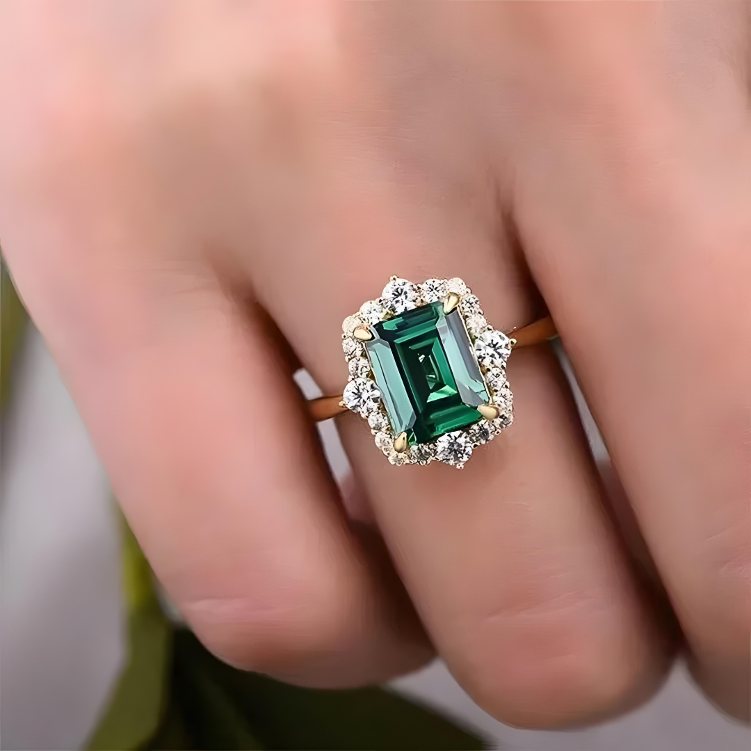 Vintage Green Statement Ring