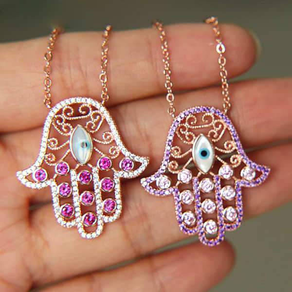 Hamsa Eye Necklace
