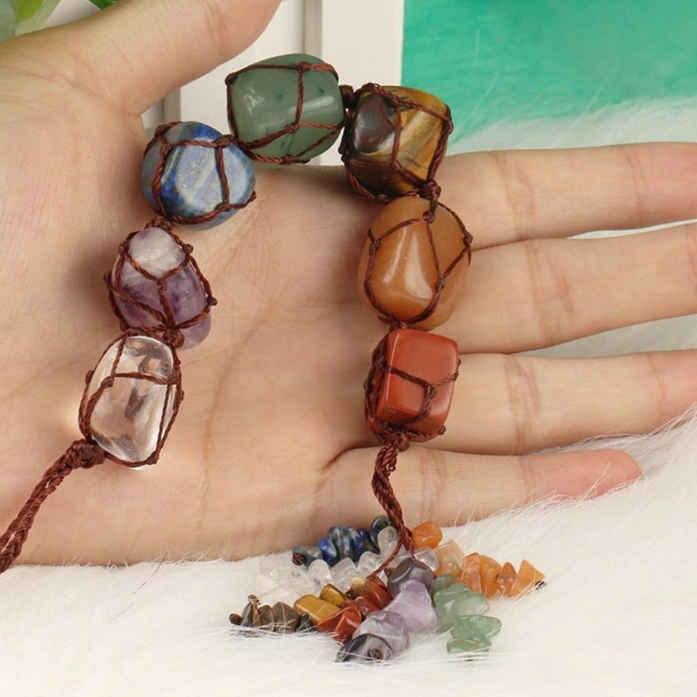 7 Chakra Natural Gemstone Tassel
