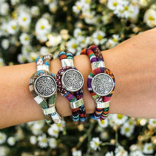 Boho Flower Charm Bracelet