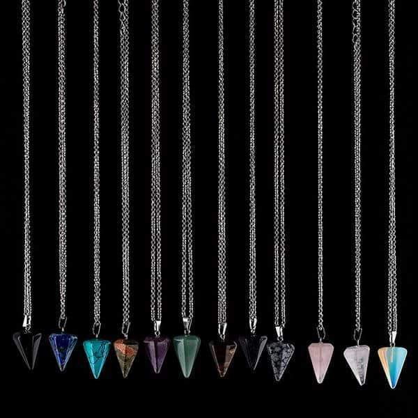 Hexagon Crystal Pendulum Necklace