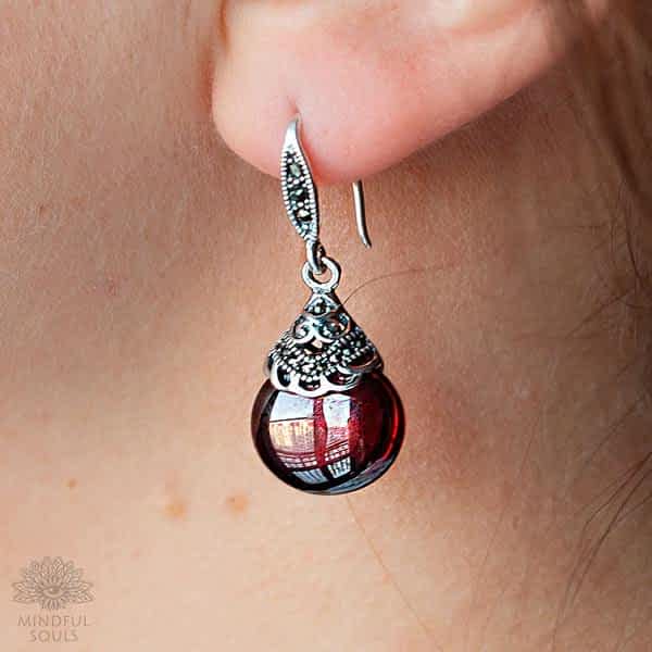 Garnet Earrings of Tenderness