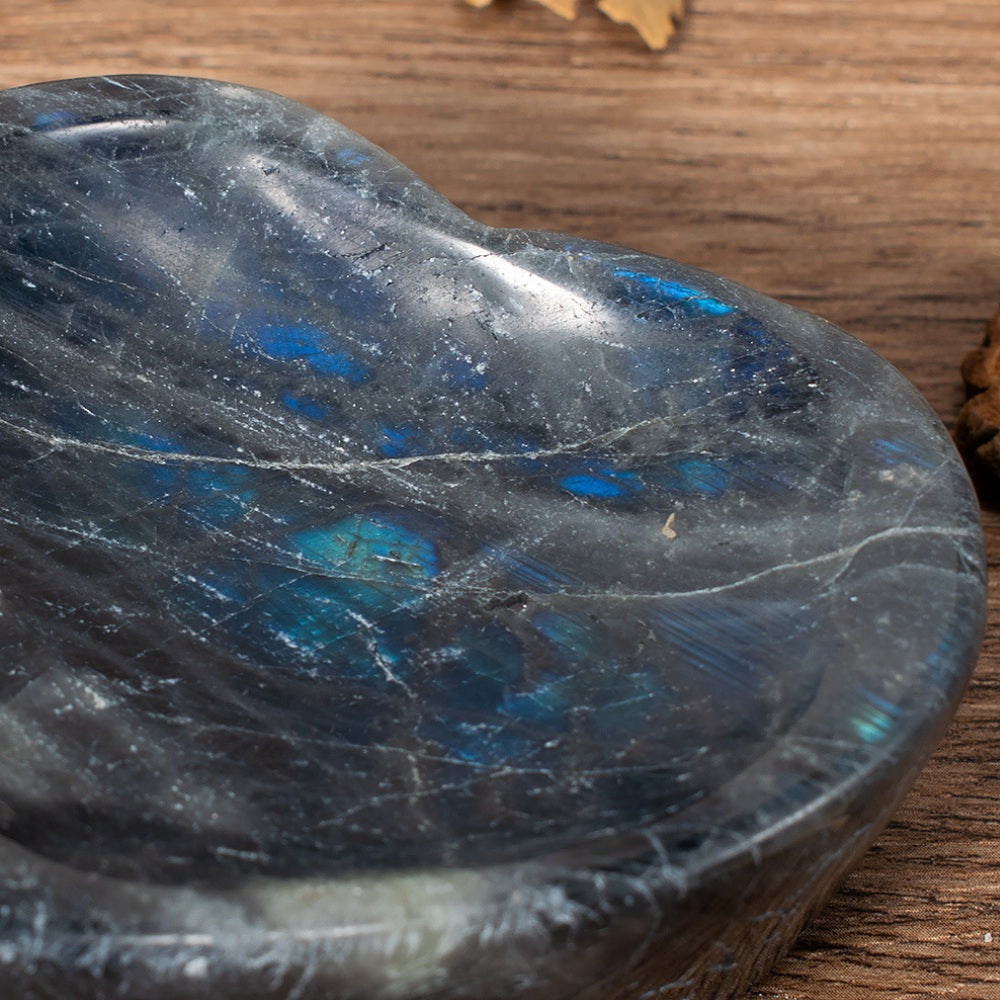 Labradorite Heart Crystal Bowl