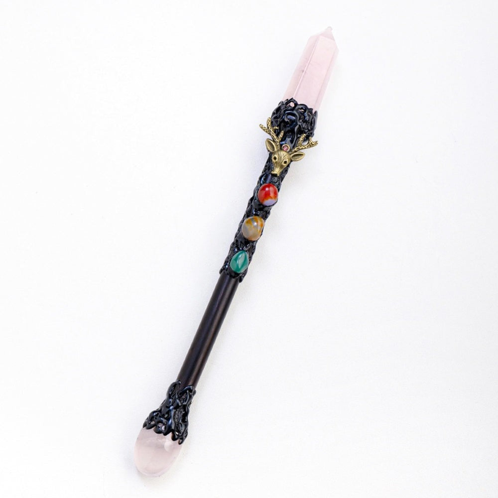 Natural Crystal Point Witchcraft Wand