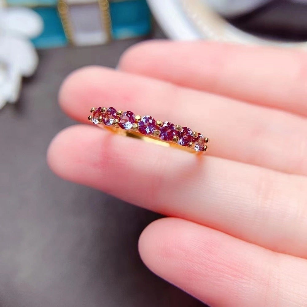 Natural Alexandrite Crystal Ring