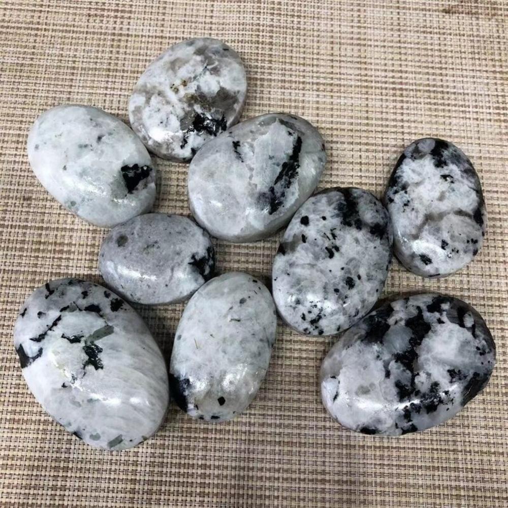 White Moonstone Palm Stone