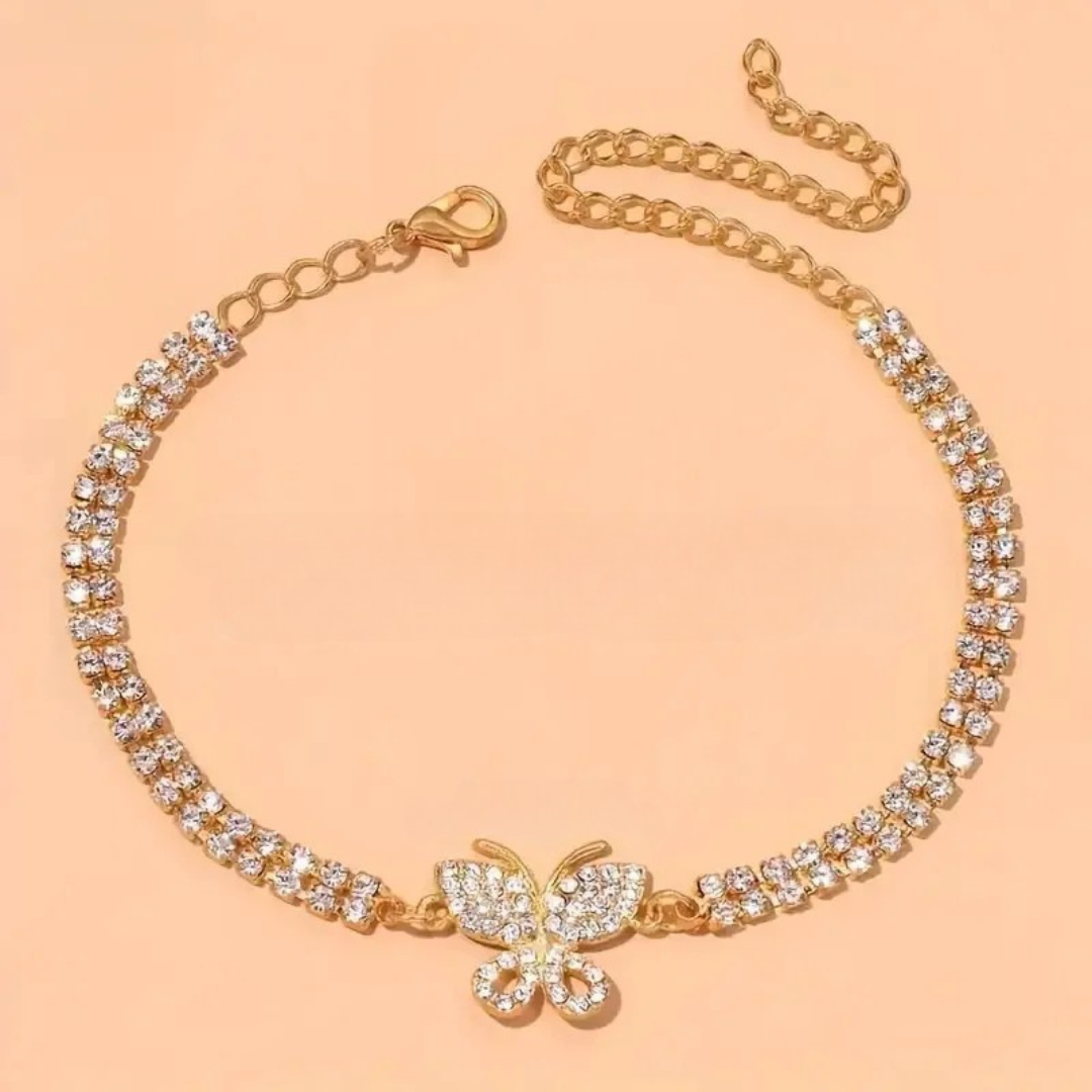 Radiant Wings Butterfly Anklet
