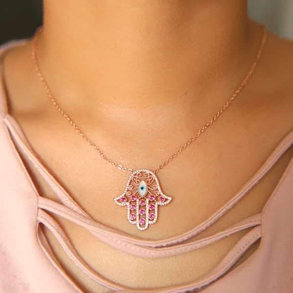 Hamsa Eye Necklace