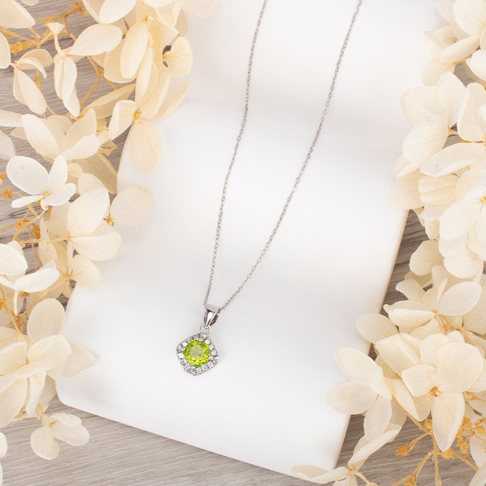 Natural Peridot Stone Jewelry Set