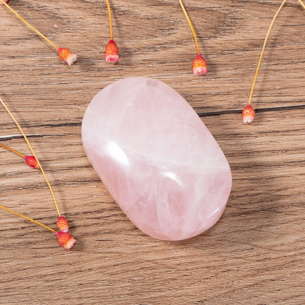 Rose Quartz Palm Stone