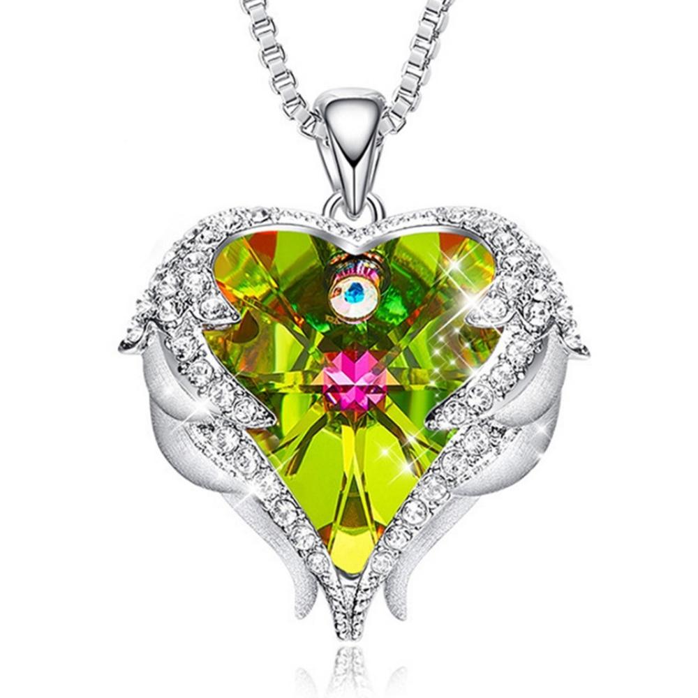 Angel Wings And Heart Necklace