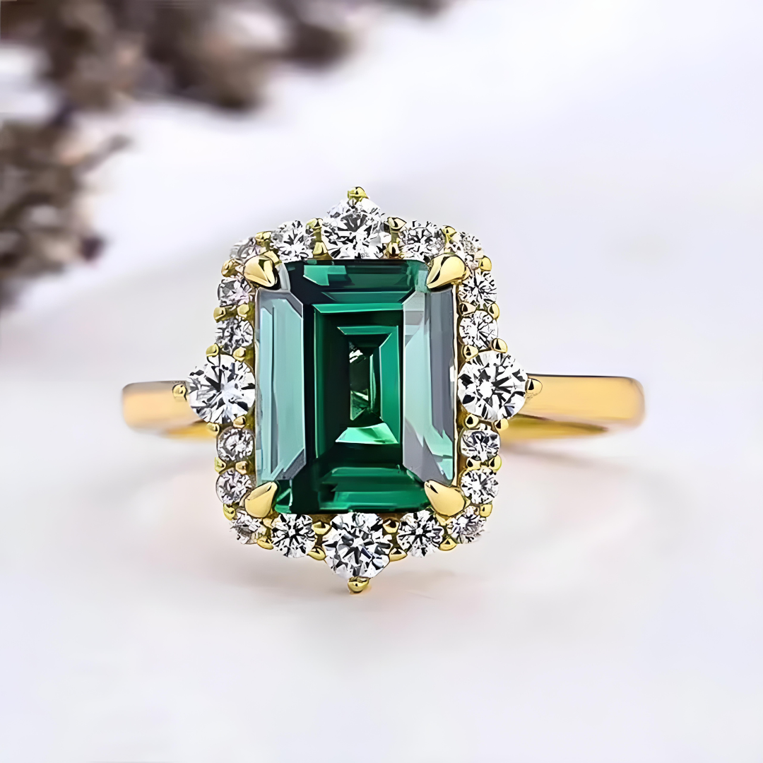 Vintage Green Statement Ring