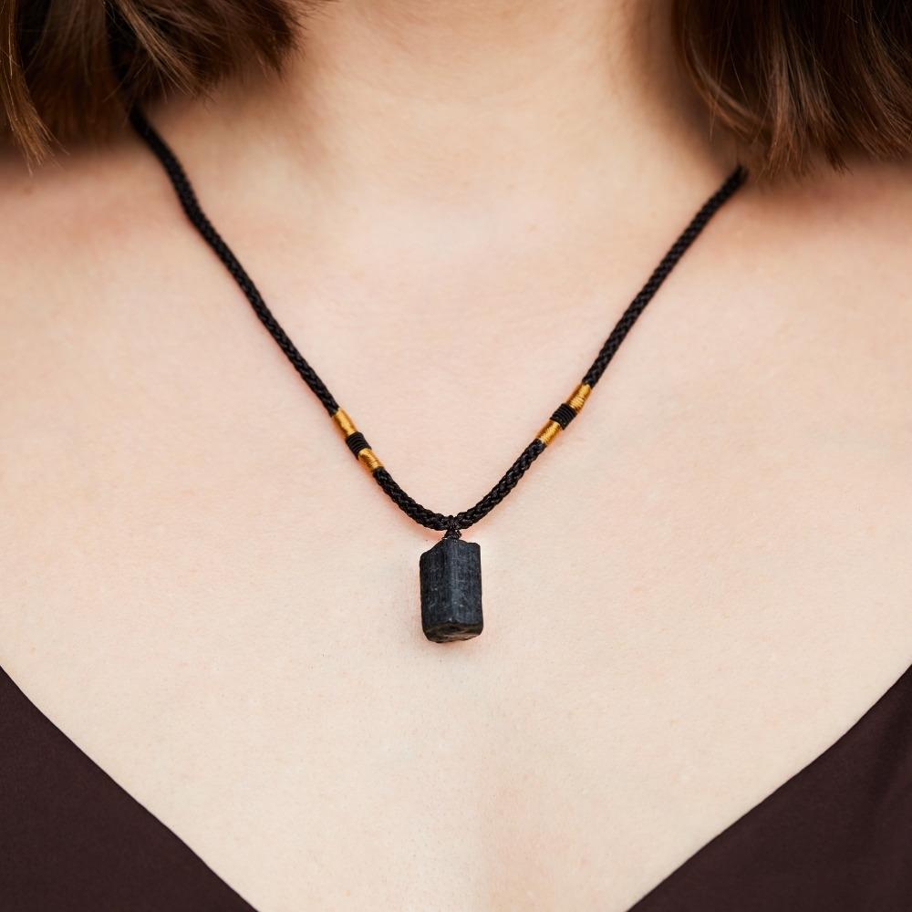 Natural Black Tourmaline Necklace