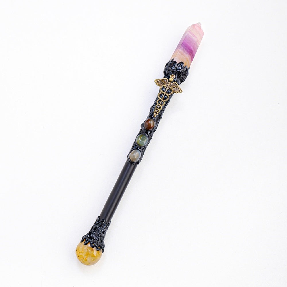 Natural Crystal Point Witchcraft Wand