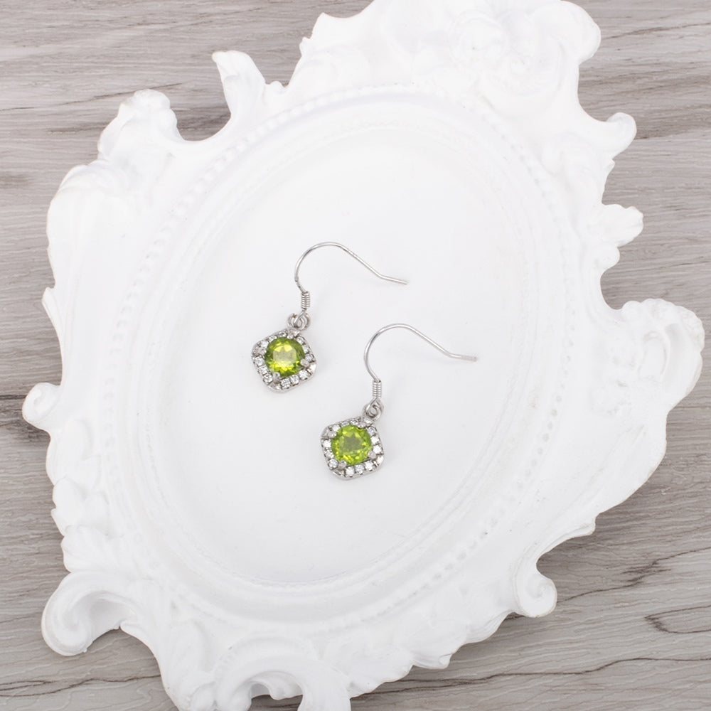 Natural Peridot Stone Jewelry Set