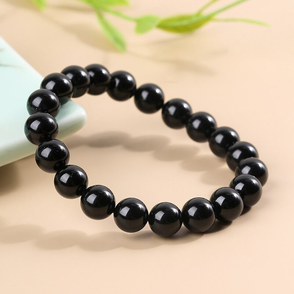 Black Tourmaline Bead Bracelet