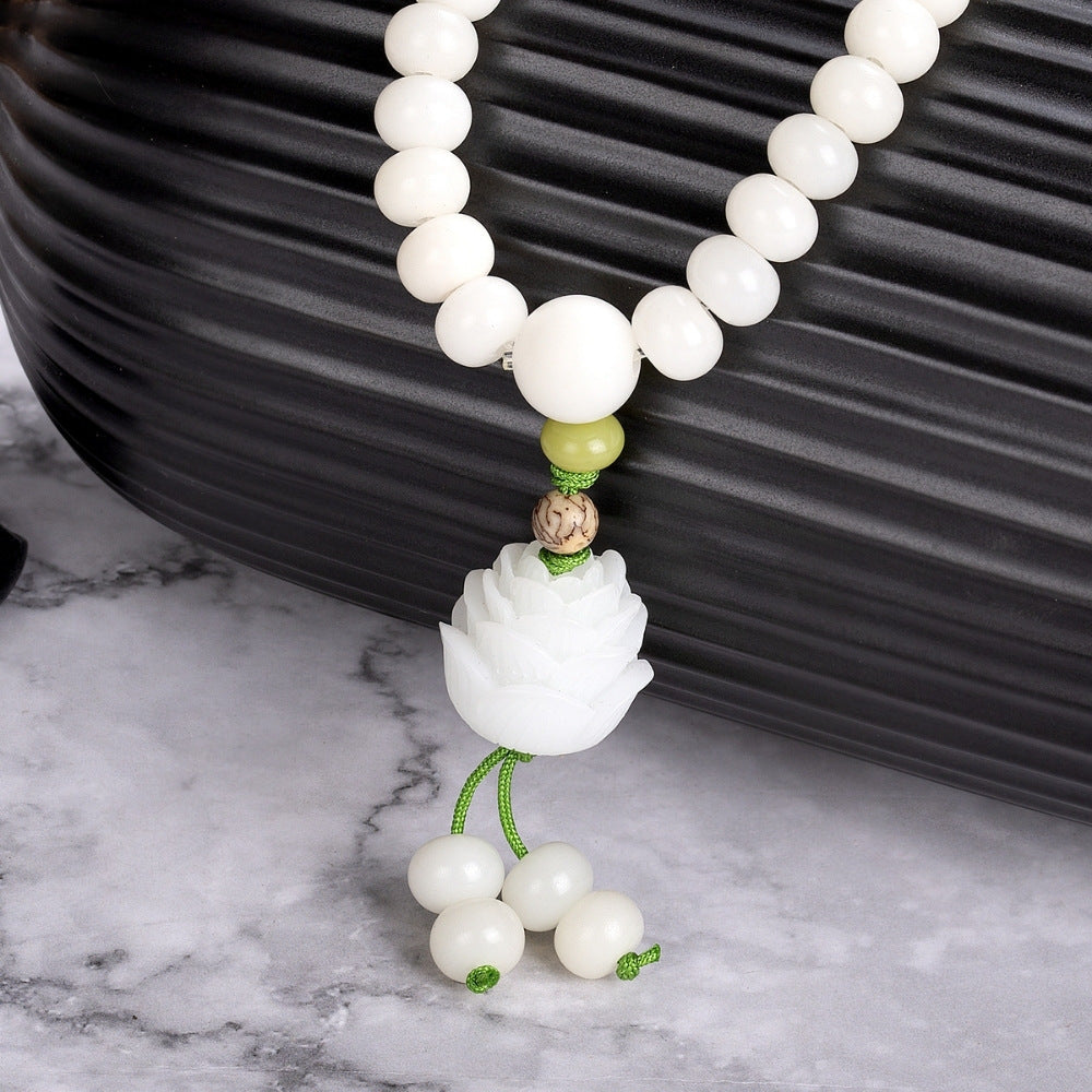 Milky Lotus Flower Bracelet