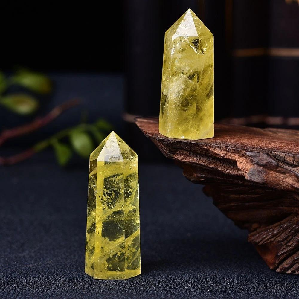 Yellow Citrine Quartz Stone Wand