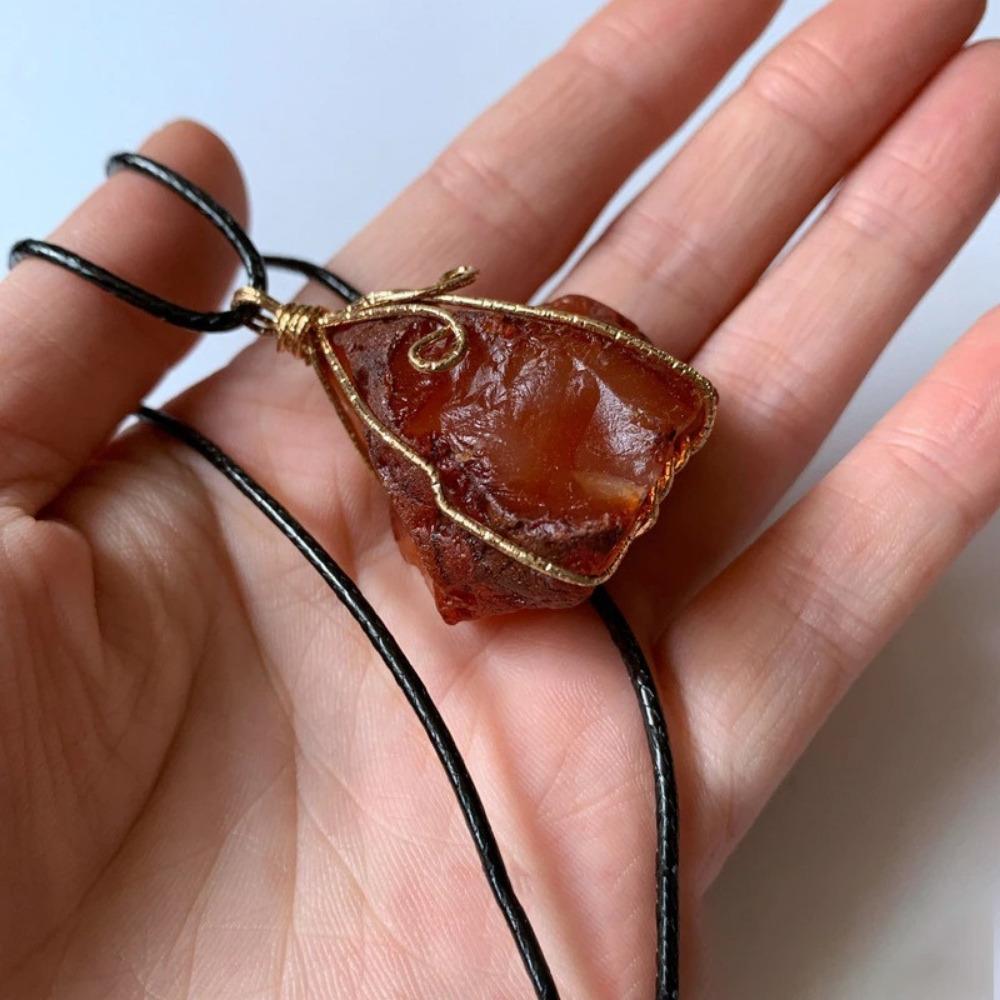 Sunset Raw Carnelian Necklace