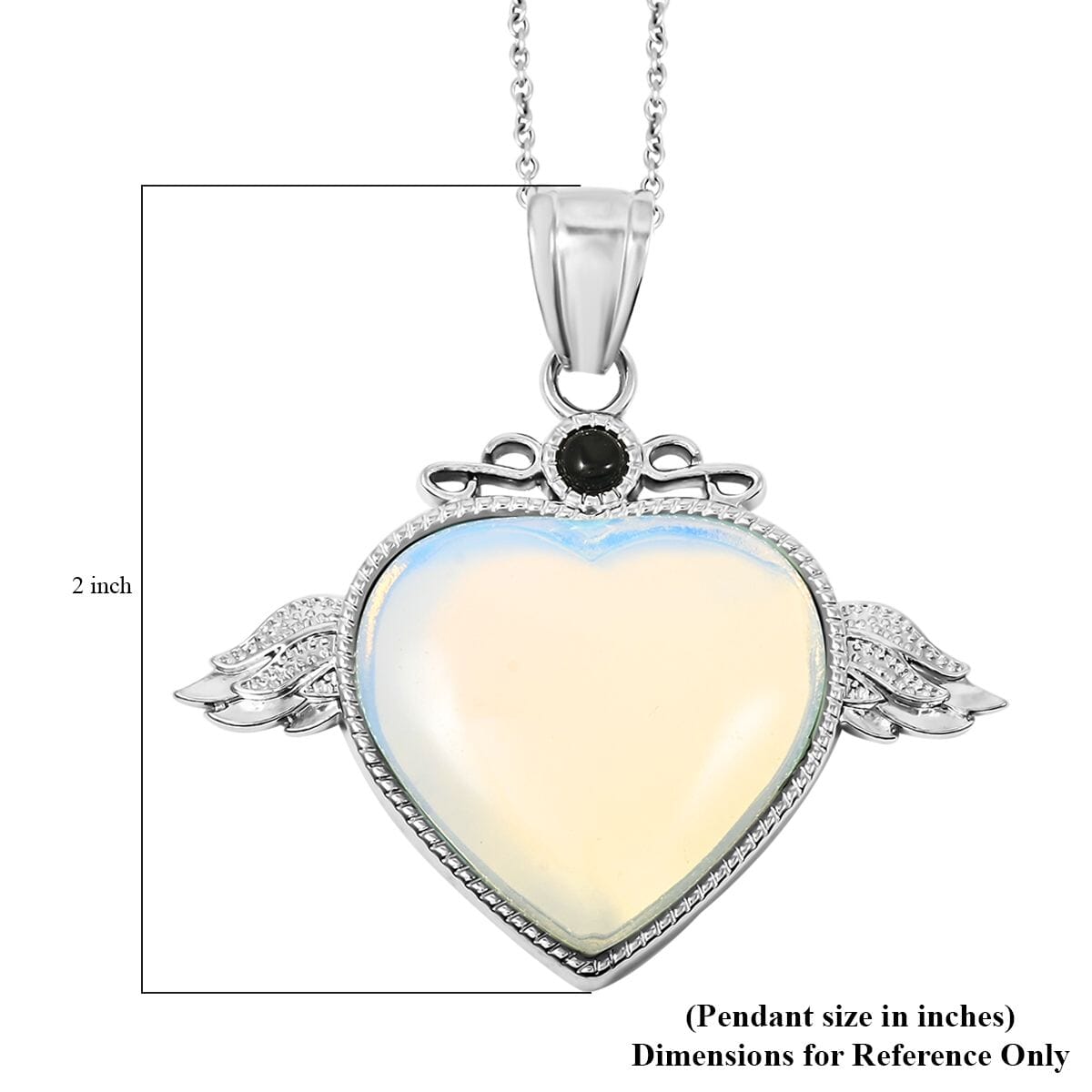 Opalite Heart Necklace-For the Emotionally Overwhelmed Spirit