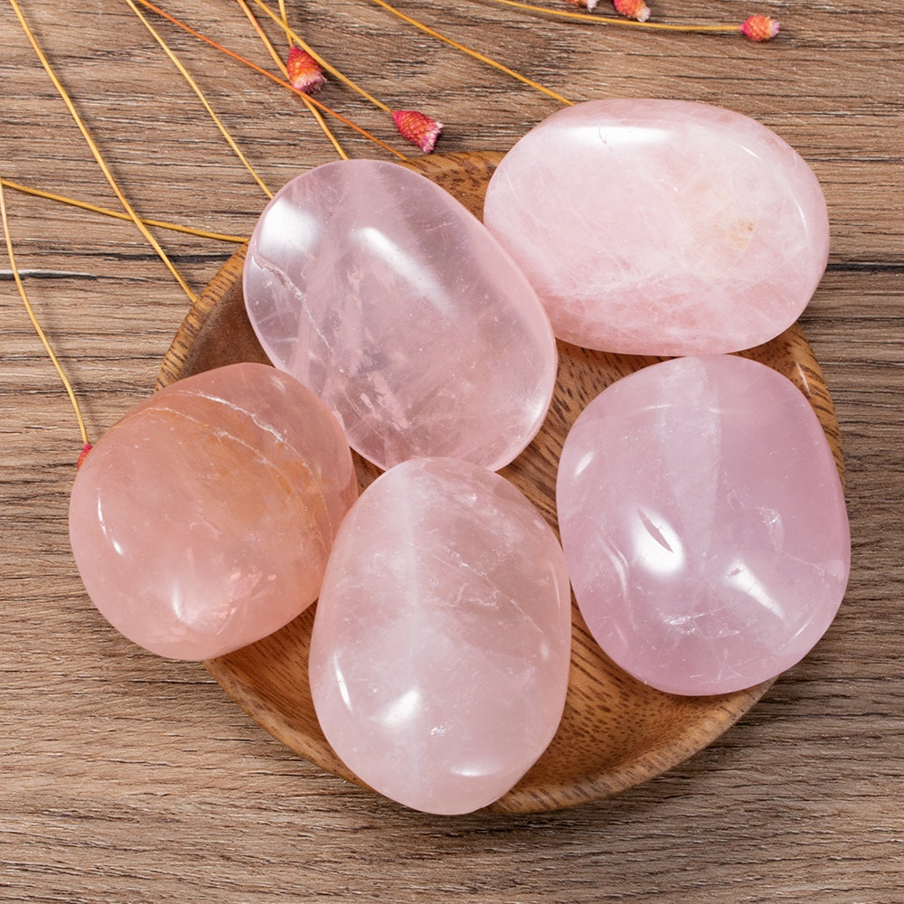Rose Quartz Palm Stone