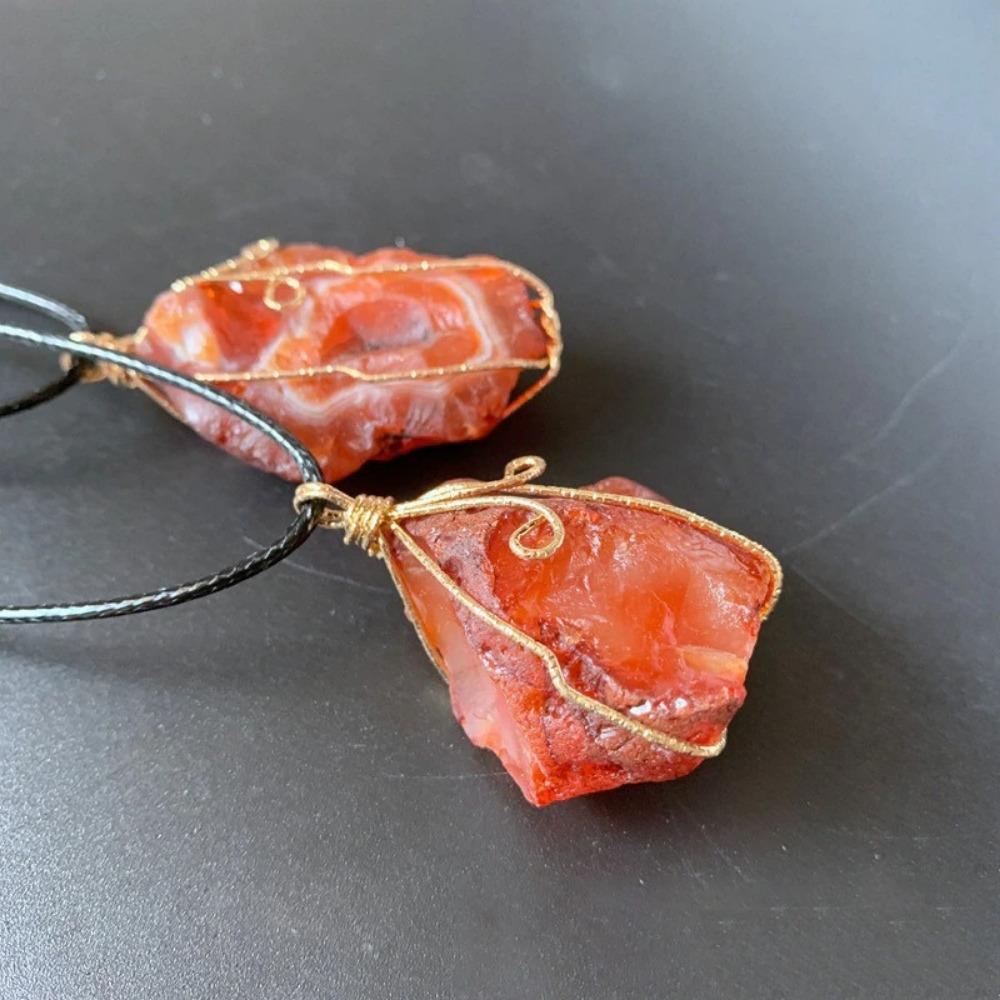Sunset Raw Carnelian Necklace