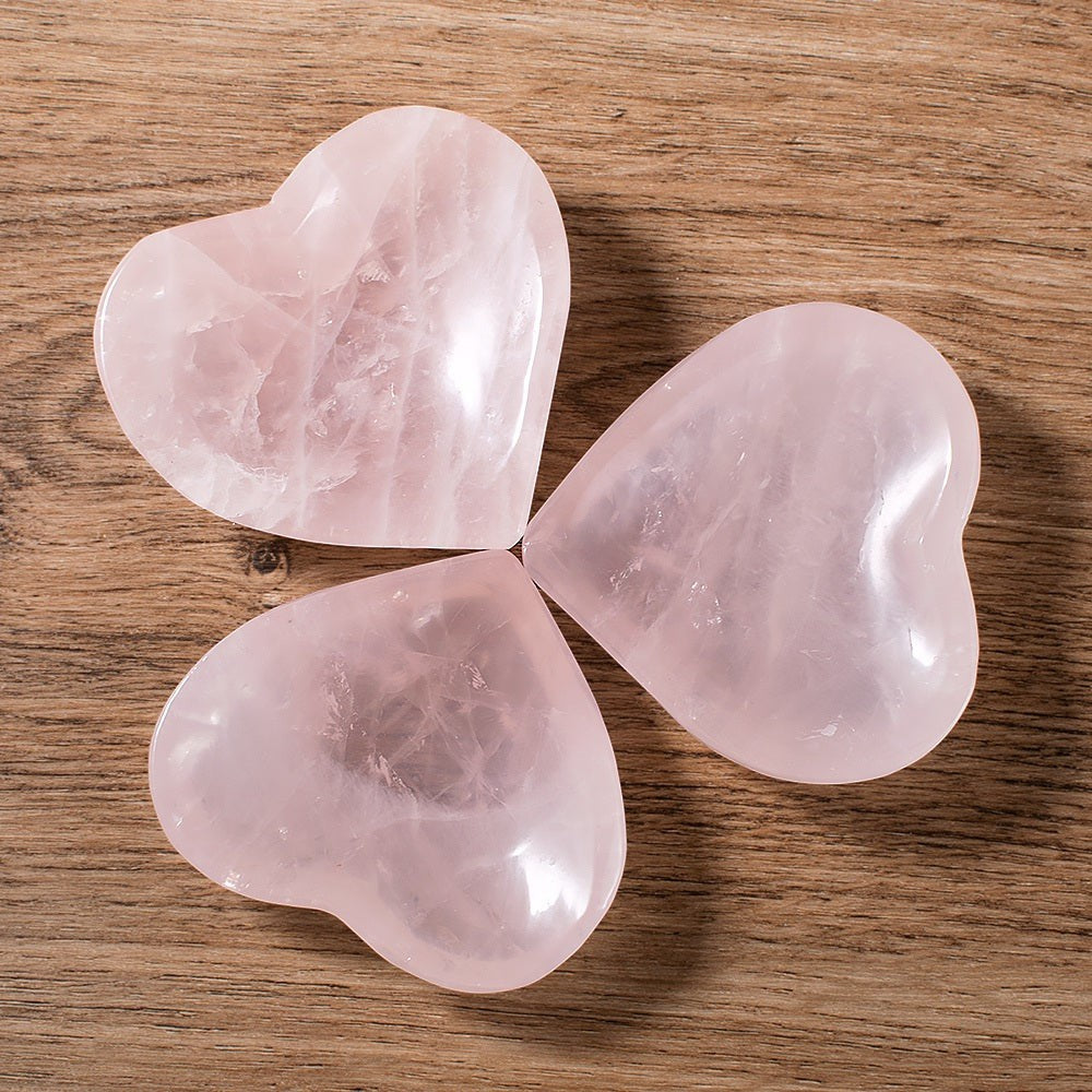 Heart Shaped Rose Quartz Crystal Bowl