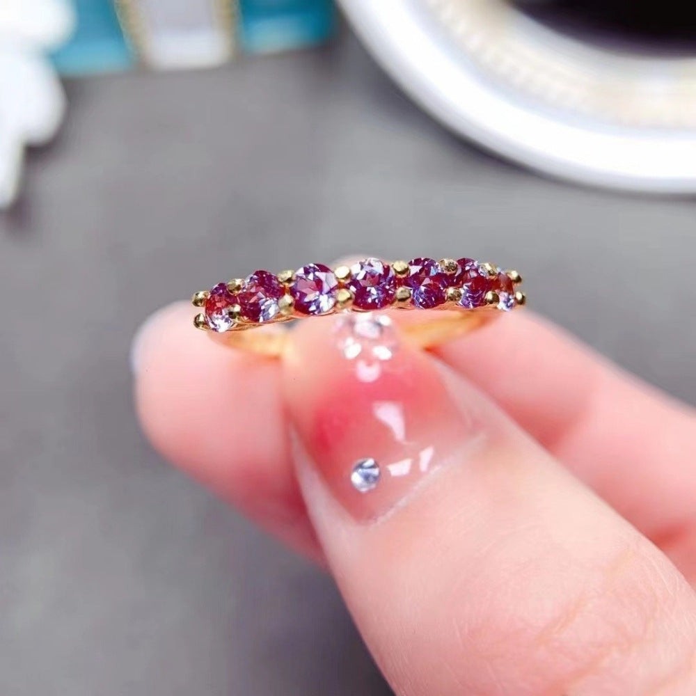 Natural Alexandrite Crystal Ring