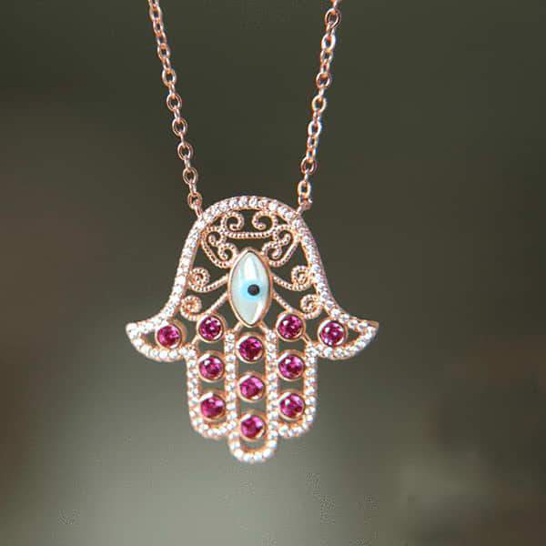 Hamsa Eye Necklace
