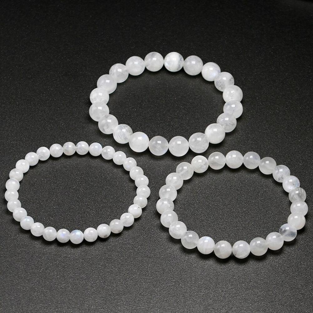 Rainbow Moonstone Bead Bracelet