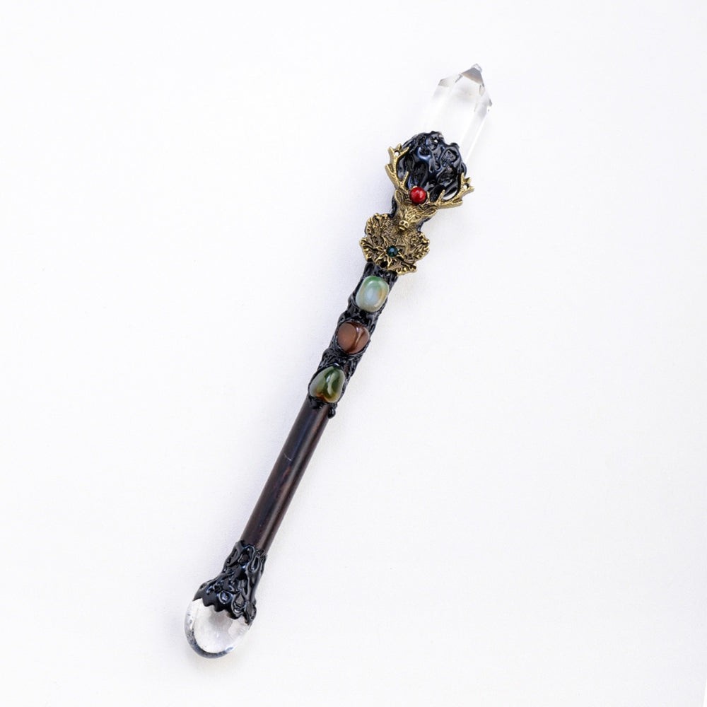 Natural Crystal Point Witchcraft Wand
