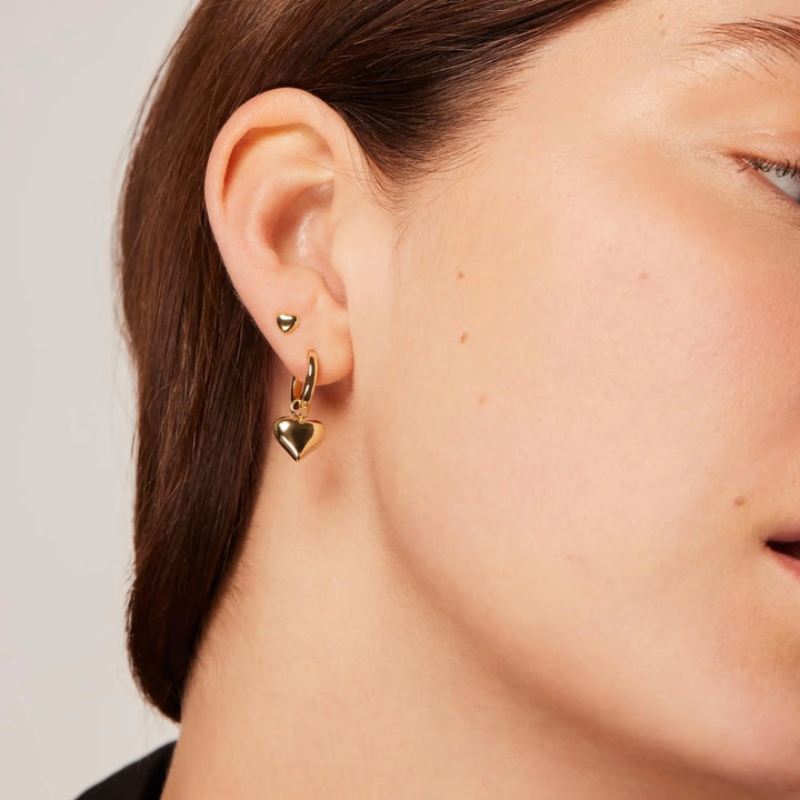 BoldHearts Huggie Earrings