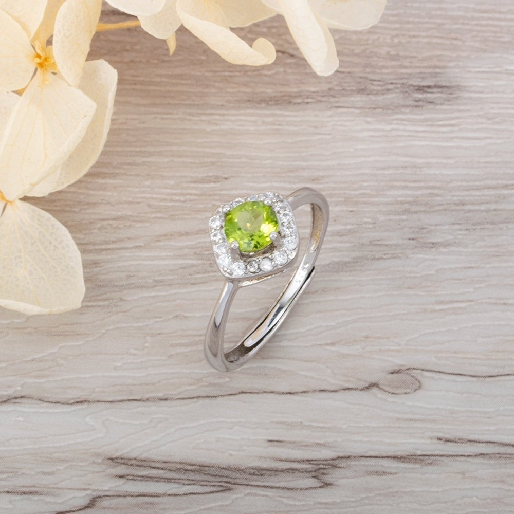 Natural Peridot Stone Jewelry Set