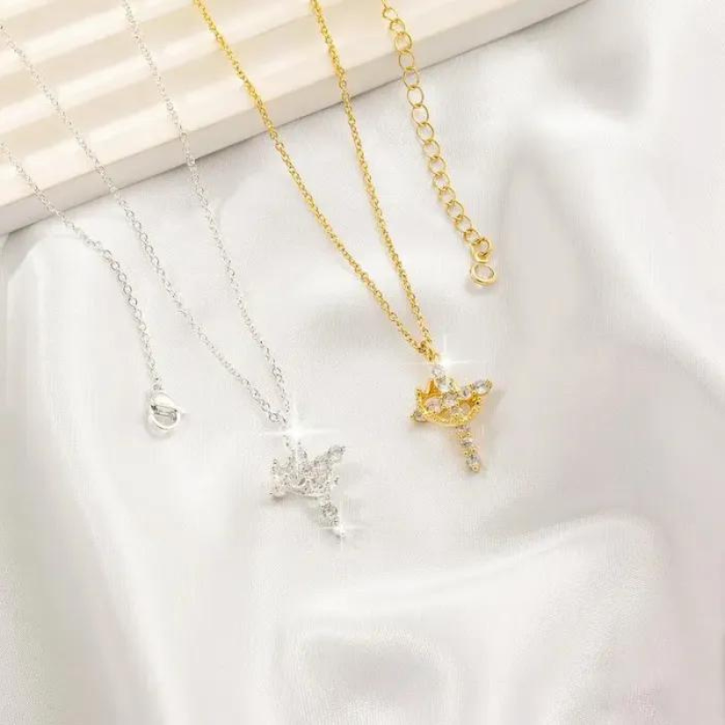 "Crown of Faith" Cross Pendant Necklace