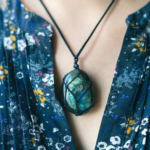 3x Dragons Heart Labradorite Necklace