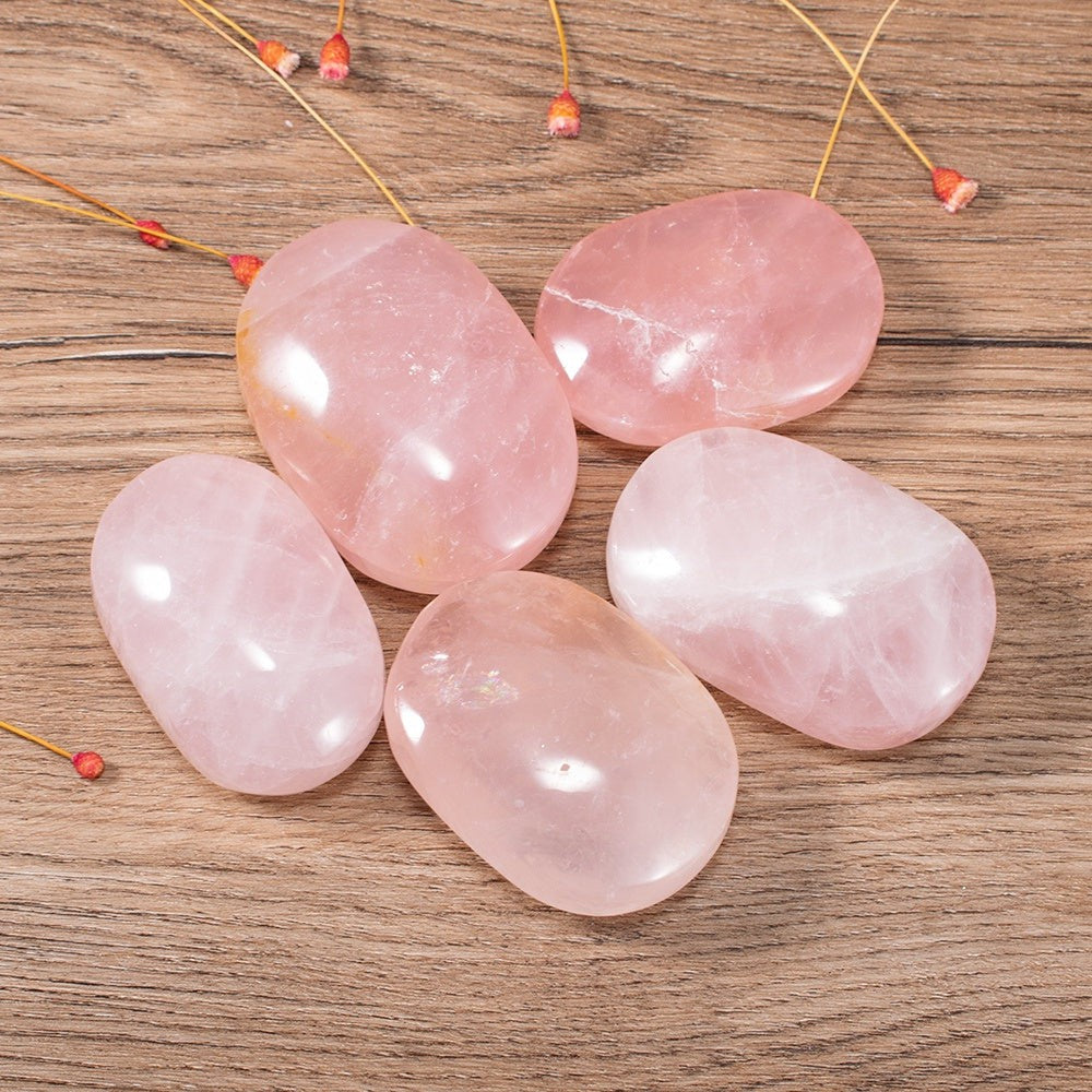 Rose Quartz Palm Stone