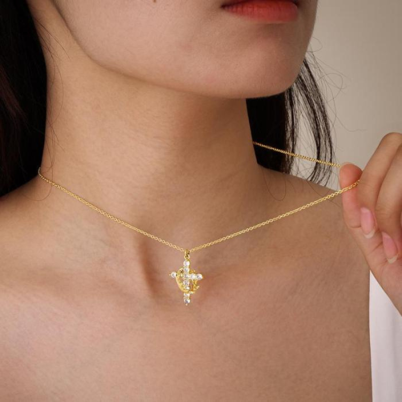 "Crown of Faith" Cross Pendant Necklace