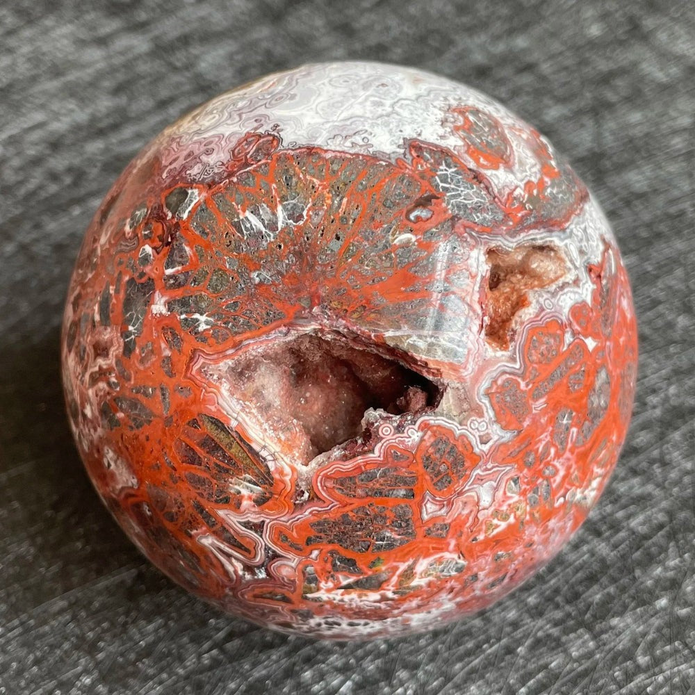 Crazy Lace Agate Crystal Ball