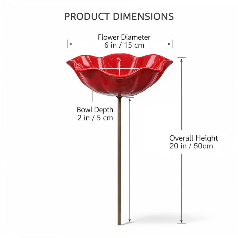 🌸 Everlasting Garden Blooms - Handmade Metal Flower Garden Stake🐦