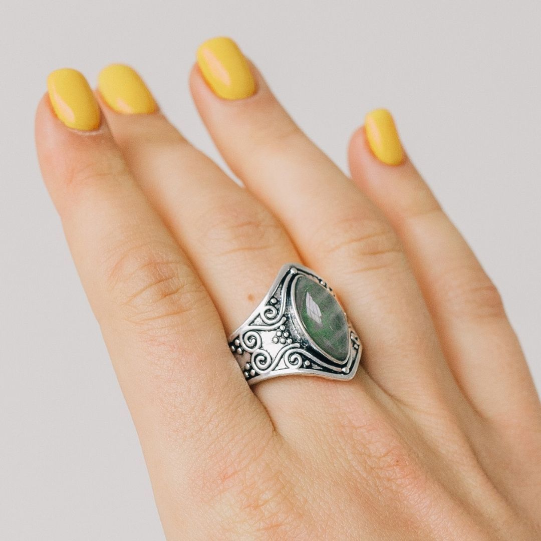 Natural Moonstone 'Full Moon' Ring