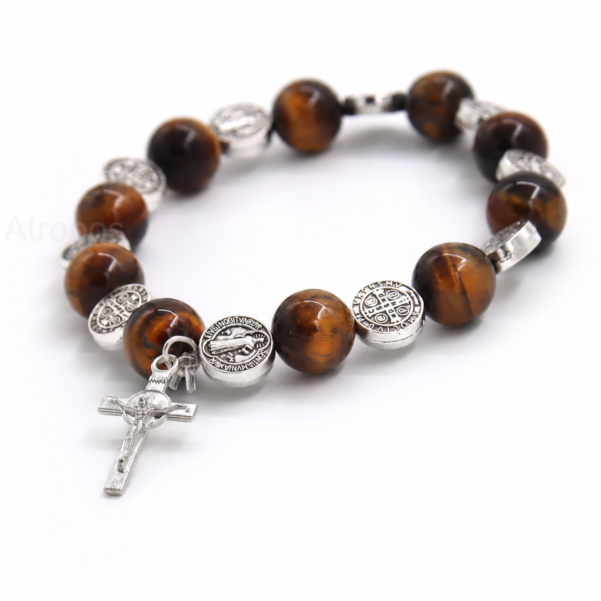 Natural Biblical Stone Rosary Bracelet