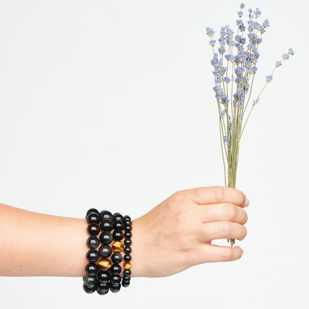 Black Onyx And Tiger's Eye Bracelet