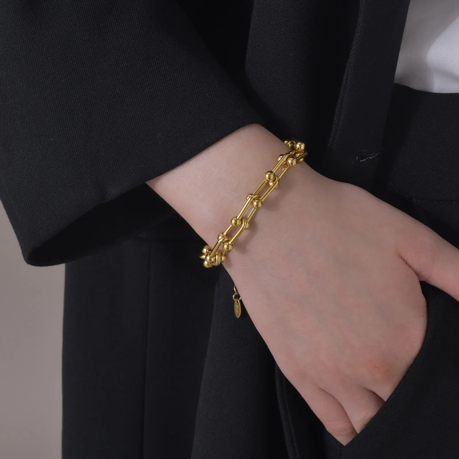 Gold Beaded Link Collection