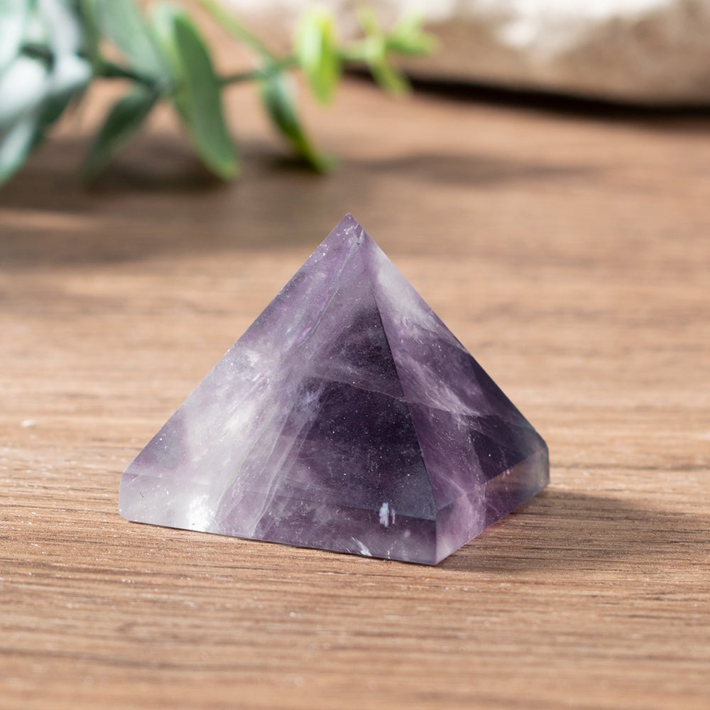 Rainbow Fluorite Crystal Pyramid