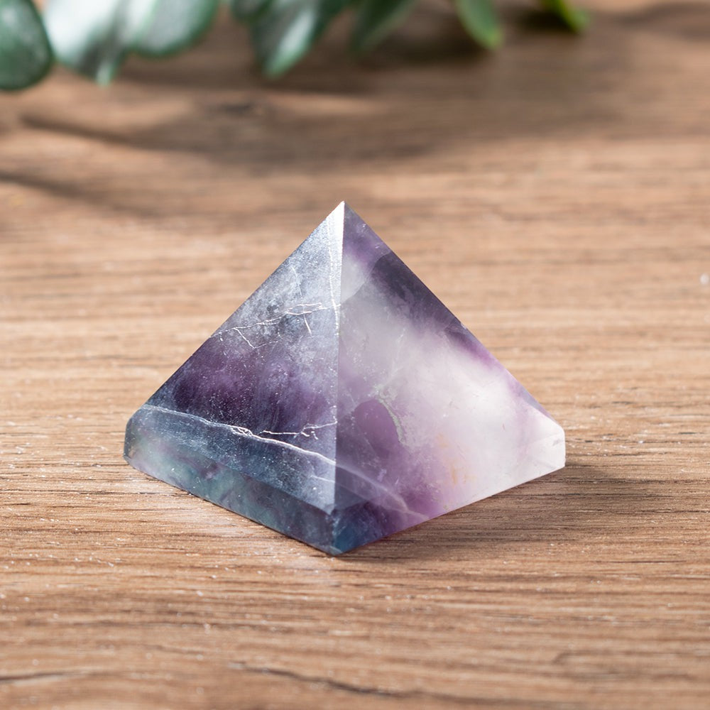 Rainbow Fluorite Crystal Pyramid