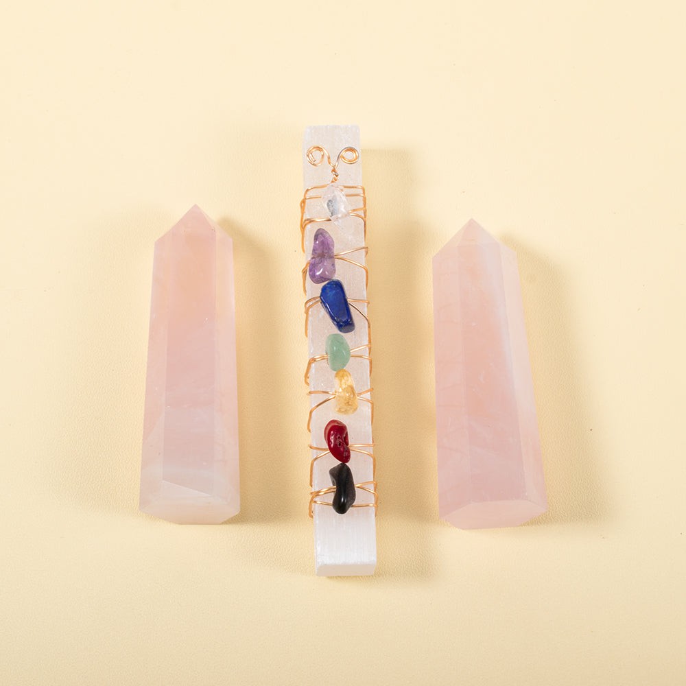 Rose Quartz Love Energy Crystal Set