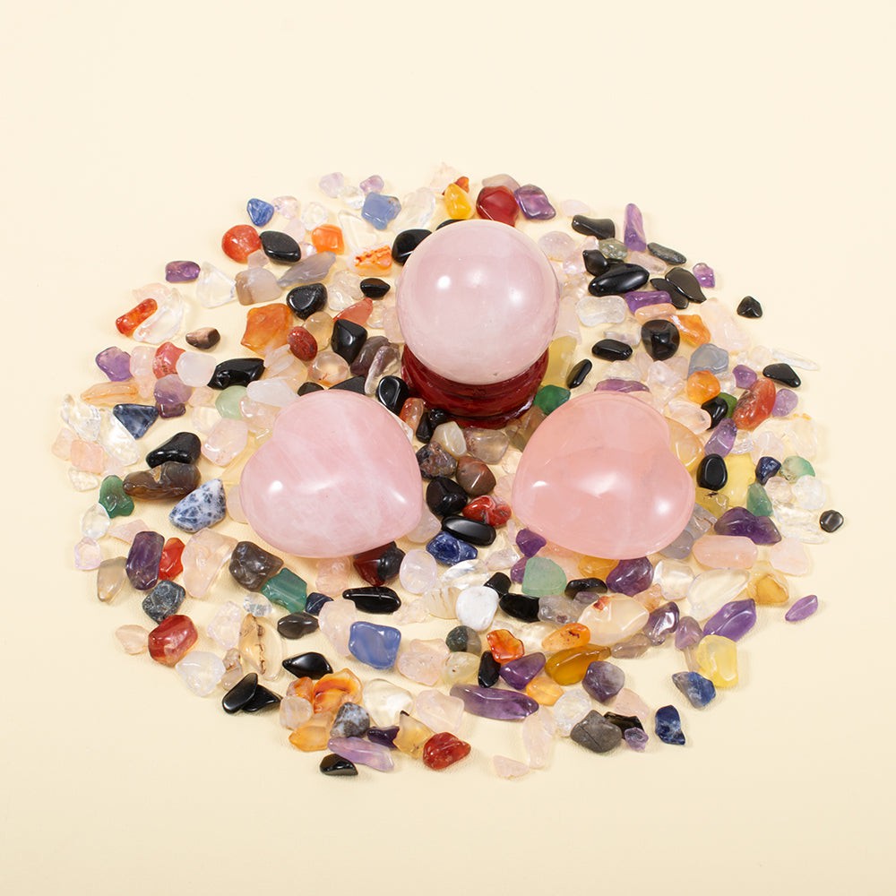 Rose Quartz Love Energy Crystal Set
